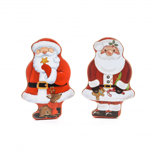 Scatola Babbo Natale in latta 15x24 cm, modelli assortiti
