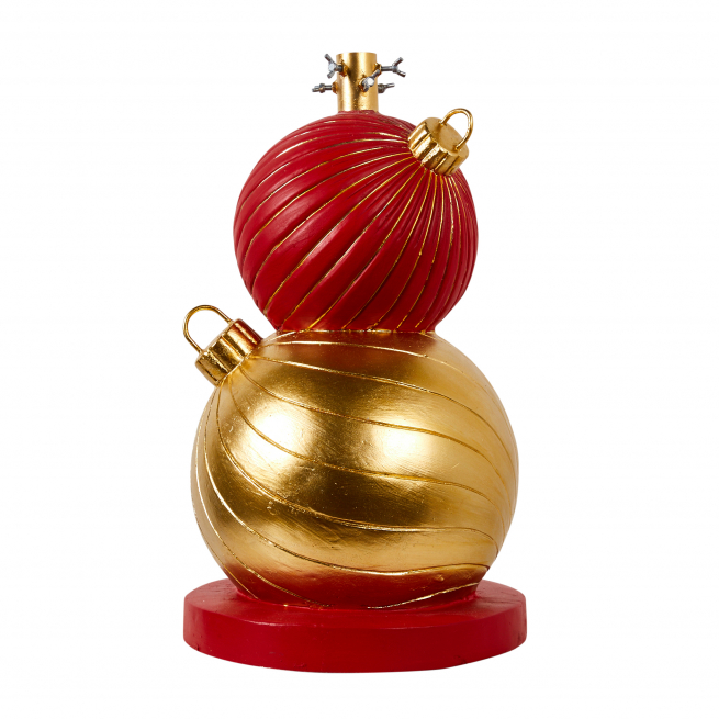 Base per albero in resina a forma di palline natalizie, altezza 57 cm