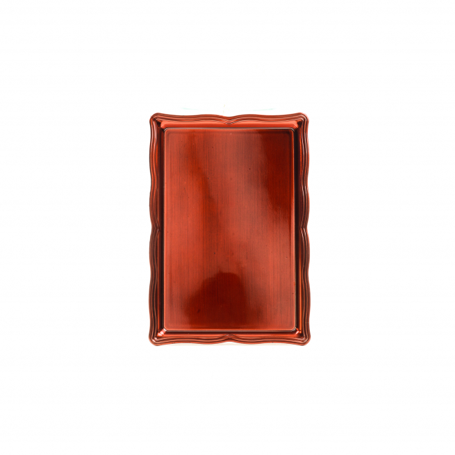 Vassoio rettangolare in plastica rosso, varie misure