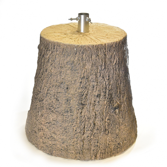 Base per albero in resina a forma di tronco, altezza 47 cm