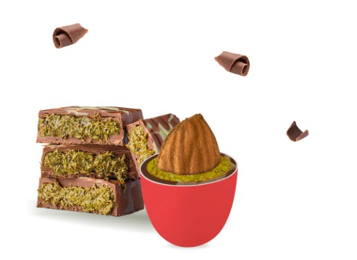 Confetti rossi "Maxtris" ciocomandorla Dubai , confezione da 500 gr
