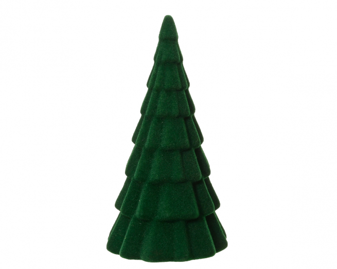 Albero in foam verde floccato, altezza 50 cm