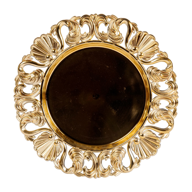 Sottopiatto in PVC oro, diametro 33 cm