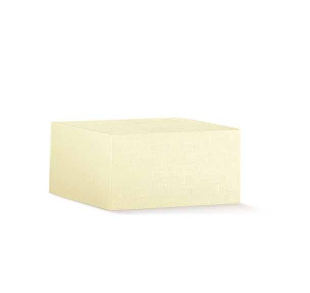 Scatola automontante base quadrata in cartone avorio, confezione da 10 pezzi, vari formati