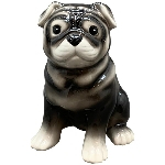 Salvadanaio in dolomite a forma di carlino, altezza 12.8 cm