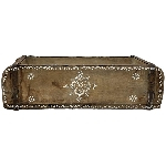 Scatola in legno antichizzato, 14x32 cm, altezza 9 cm