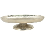 Alzata ovale in alluminio "Gros", 11x26 cm, altezza 7 cm