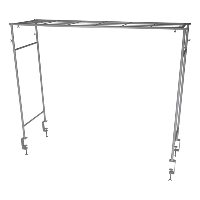 Stand da tavolo in metallo bianco regolabile, altezza massima 177 cm